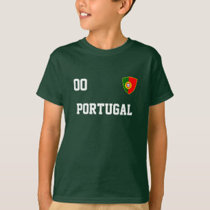 Portugal Aangepaste naam & nummer Football Kinder  T-shirt