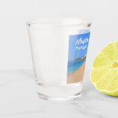 Portugal Albufeira Strand in de Algarve Souvenir Shot Glas (Links)