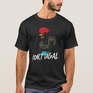 Portugal Barcelona rooster kleurrijke illustratie T-shirt
