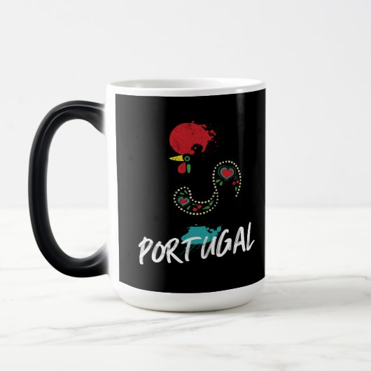 Portugal Barcelos rooster symbool Two-Tone Coffee  Magische Mok (Links)