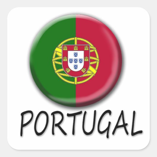 Portugal Button Flag Sticker (Voorkant)