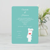 Portugal Destination Mariage Invitation (Debout devant)