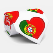 Portugal Drapeau couleurs Motif de coeur Cravate (Roulé)
