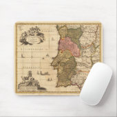 Portugal en Algarv*e Map Mousepad Muismat (Met muis)