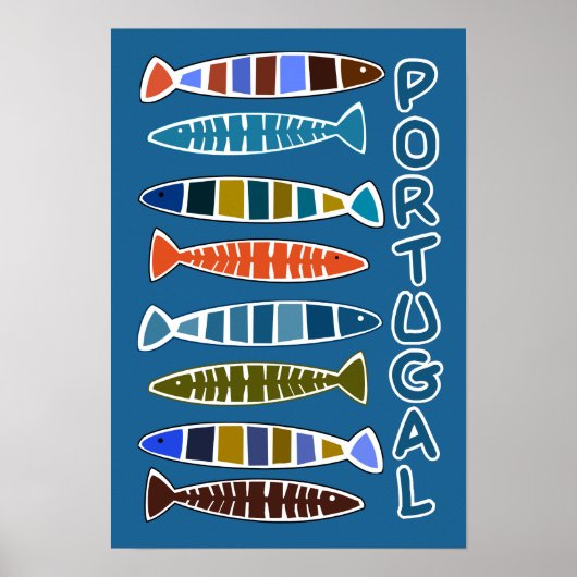 PORTUGAL Fish Pattern poster (Voorkant)