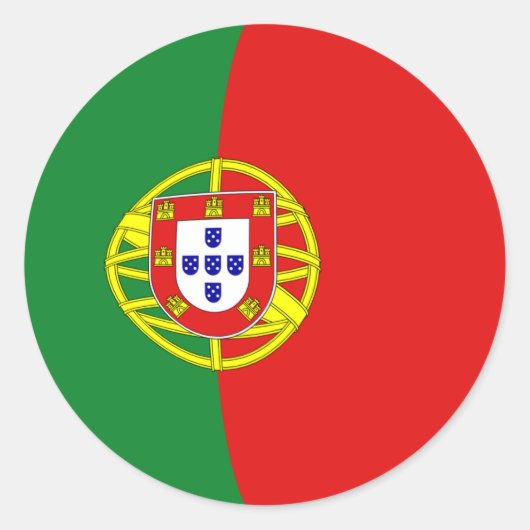 Portugal Fisheye Flag Sticker (Voorkant)