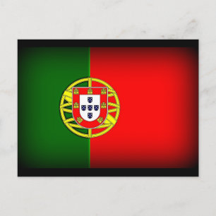 Portugal Flag Black Edge Briefkaart