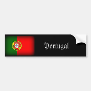 Portugal Flag Black Edge Bumpersticker