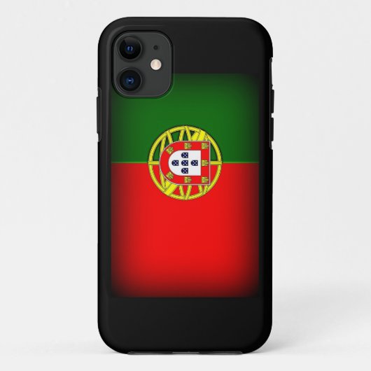 Portugal Flag Black Edge Case-Mate iPhone Case (Achterkant)
