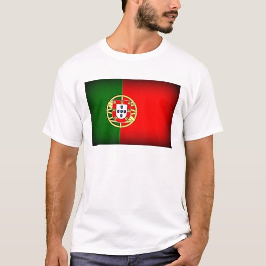 Portugal Flag Black Edge T-shirt (Voorkant)