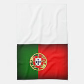Portugal Flag Black Edge Theedoek (Verticaal)