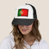 Portugal Flag Black Edge Trucker Pet (In situ)