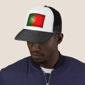 Portugal Flag Black Edge Trucker Pet (In situ)