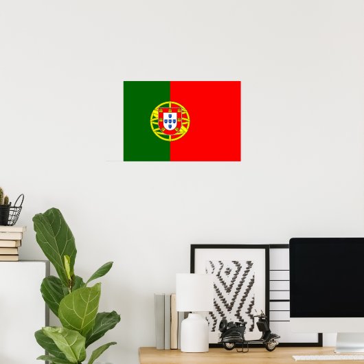Portugal Flag Poster (Thuiskantoor)