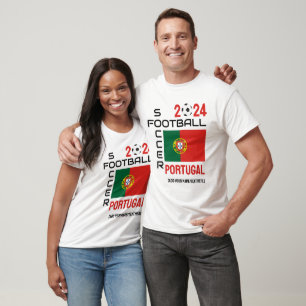 PORTUGAL Football Custom Name 2024 ELK JAAR T-shirt