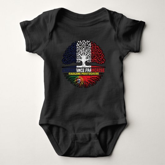 Portugal French France Tree Roots Flag Romper (Voorkant)