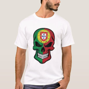 Portugal glimlach schedelvlag t-shirt