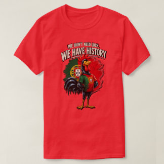 Portugal Haan Voetbalfan Grappige T-Shirt