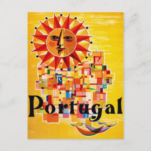 Portugal Hedendaagse Reisposter Postkaart