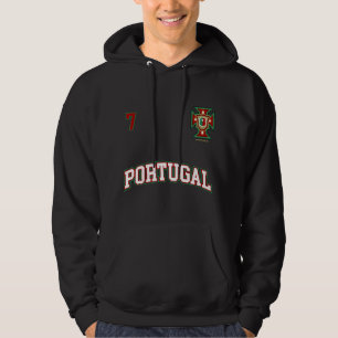 Portugal Hoodie Nummer 7 Soccer Team Sports Portug
