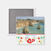 Portugal in foto's - Benagil cliffs, Algarve Magneet (Voorkant / Achterkant)