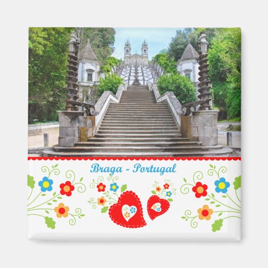 Portugal in foto's - Bom Jesus Sanctuary, Braga Magneet (Voorkant)