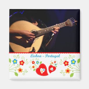 Portugal in foto's - De Portugese fado guitar Magneet