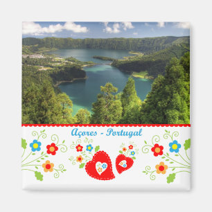 Portugal in foto's - Lagune Azoren Magneet