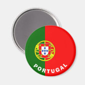 Portugal Inscriptie vlaggenbekleding Wapenrood Magneet (Voorkant / Achterkant)