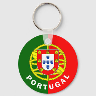 Portugal Inscriptie vlaggenbekleding Wapenrood Sleutelhanger