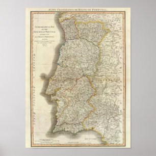 Portugal-kaart Poster