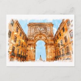 Portugal, Lissabon, Rua Augusta arch Briefkaart