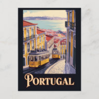 Portugal Lissabon Silhouette Illustratie Reis Kuns