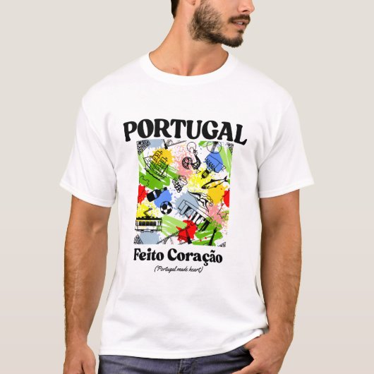 Portugal made heart t-shirt (Voorkant)