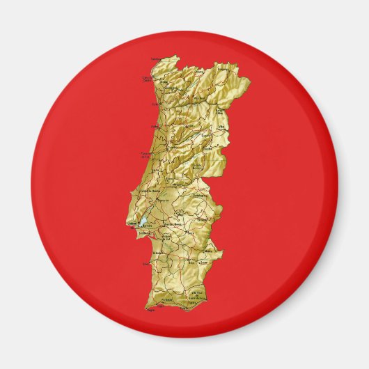 Portugal Map Magnet Magneet (Voorkant)