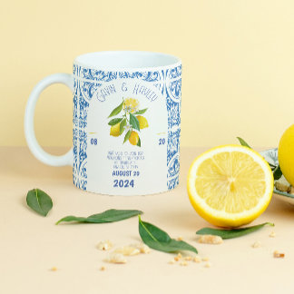 Portugal Mariage Mug | Carreaux bleus et citrons E