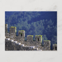 Portugal, Obidos. Treden bij gekanteelde muren