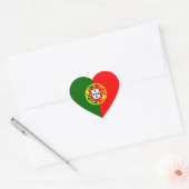 Portugal/Portugese hartvlag Hart Sticker (Envelop)