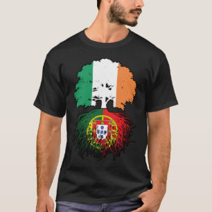 Portugal Portugese Ierse vlag voor boomstammen T-shirt