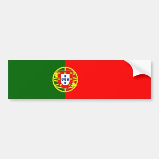 Portugal/Portugese vlag Bumpersticker (Voorkant)