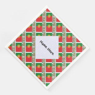 Portugal Portugese Vlag Getegeld Personaliseerde N Servet