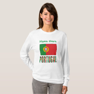 Portugal Portugese Vlag Groen Personalisatie T-shirt