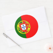Portugal/Portugese vlag Ronde Sticker (Envelop)