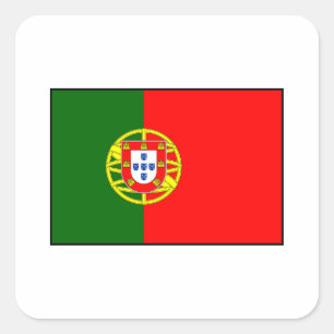 Portugal - Portugese vlag Vierkante Sticker