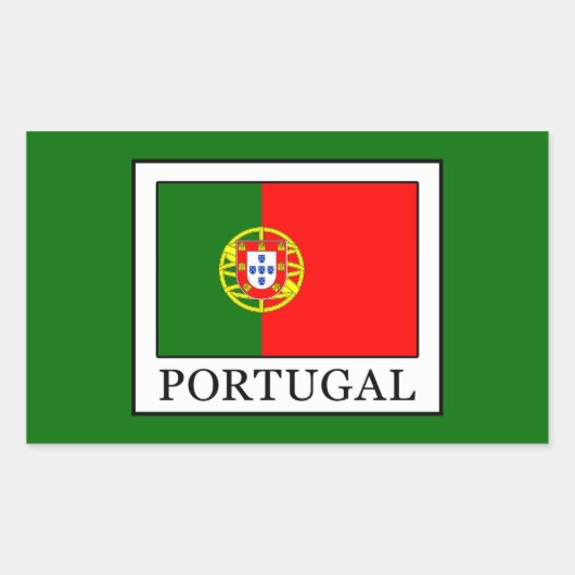 Portugal Rechthoekige Sticker (Voorkant)