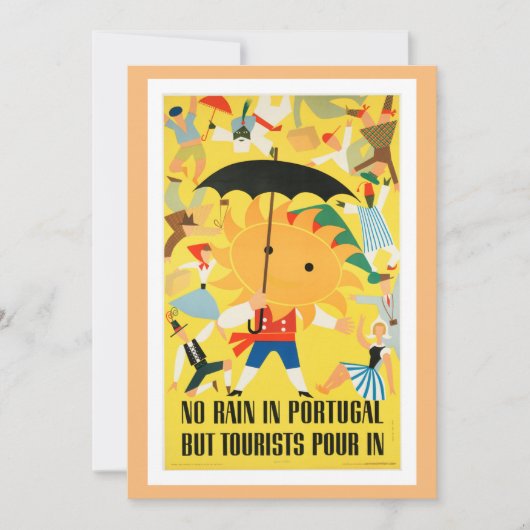 Portugal reisposter Kaart (Voorkant)