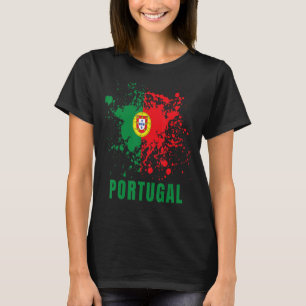 Portugal Retro Waterverven Sport Portugueses T-shirt