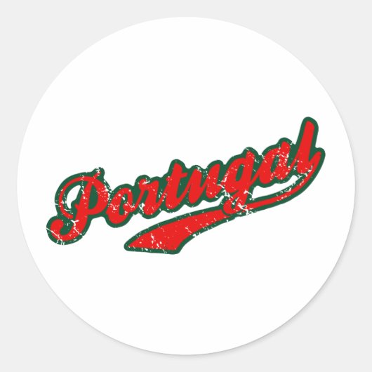 Portugal Ronde Sticker (Voorkant)
