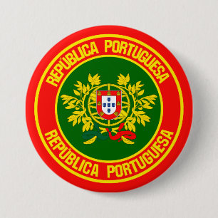 Portugal Round Emblem Ronde Button 7,6 Cm