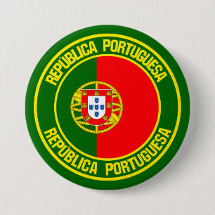 Portugal Round Emblem Ronde Button 7,6 Cm